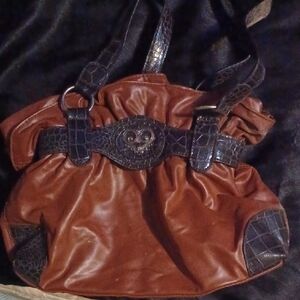 Source Unknown Brown and Black Tote Bag